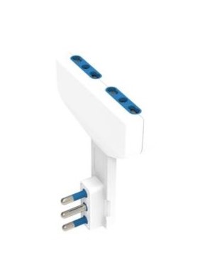 ADATTATORE FLAT 2P+T 16A 2 PRESE