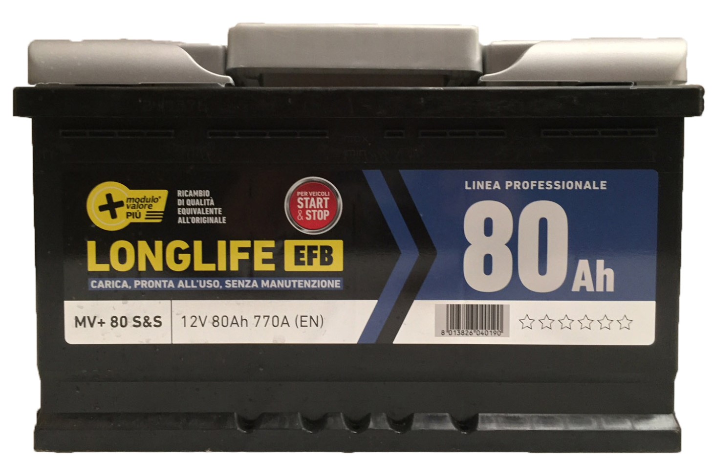 BATTERIA AUTO 80AH START&STOP LONGLIFE