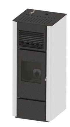 STUFA PELLET AGATA 15,4KW BIANCA CANALIZZATA