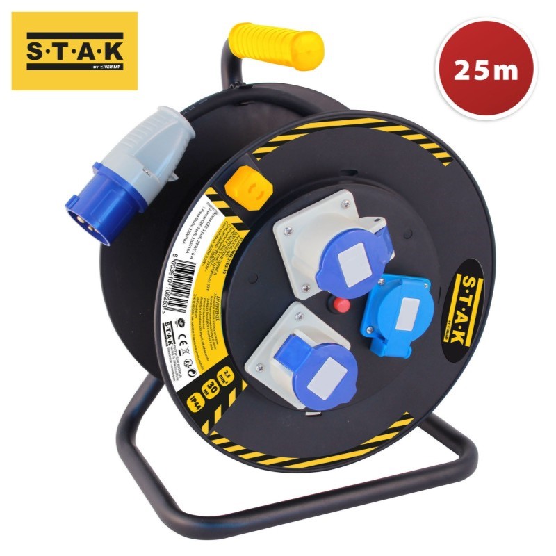 AVVOLGICAVO INDUSTR.MT.25 220V 2PR CEE 3X2,5MM